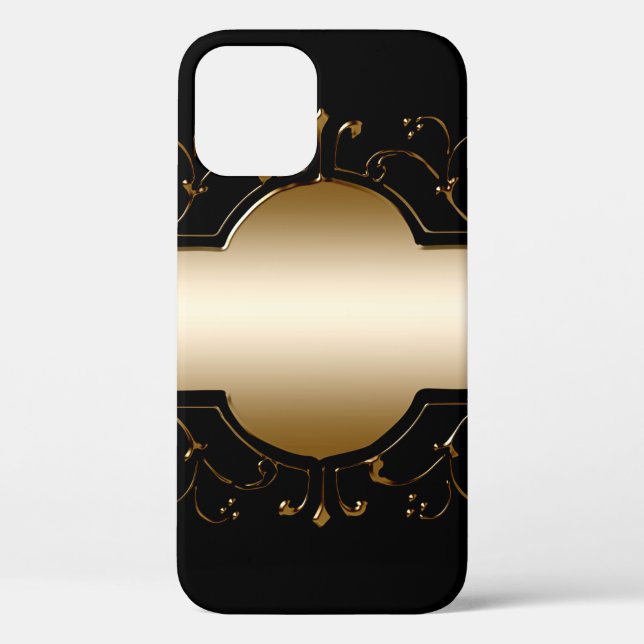 Hintergrundbild Goldrahmen schwarz Case-Mate iPhone Hülle (Rückseite)