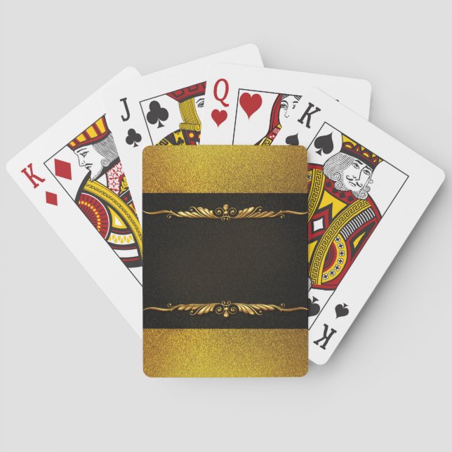 Hintergrundbild Goldrahmen Spielkarten (Rückseite)