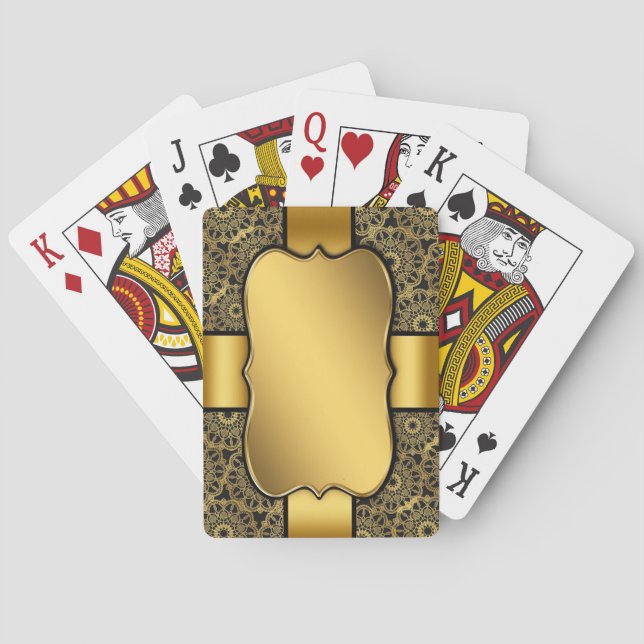 Hintergrundbild Goldrahmen Spielkarten (Rückseite)