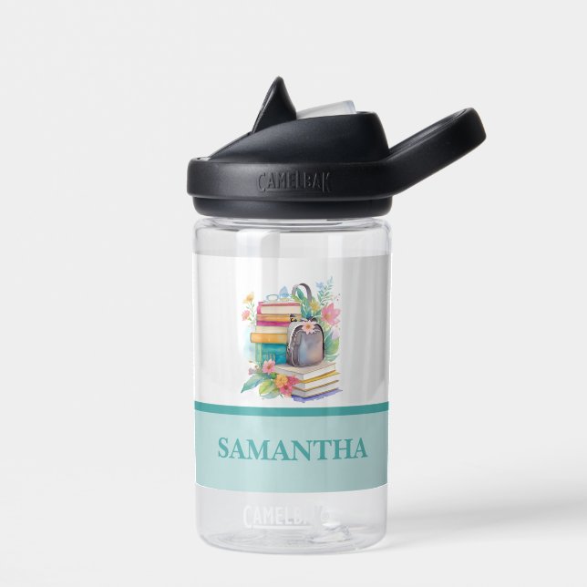 Hintergrundbilder und Blume für farbenfrohe Wasser Trinkflasche (Links)