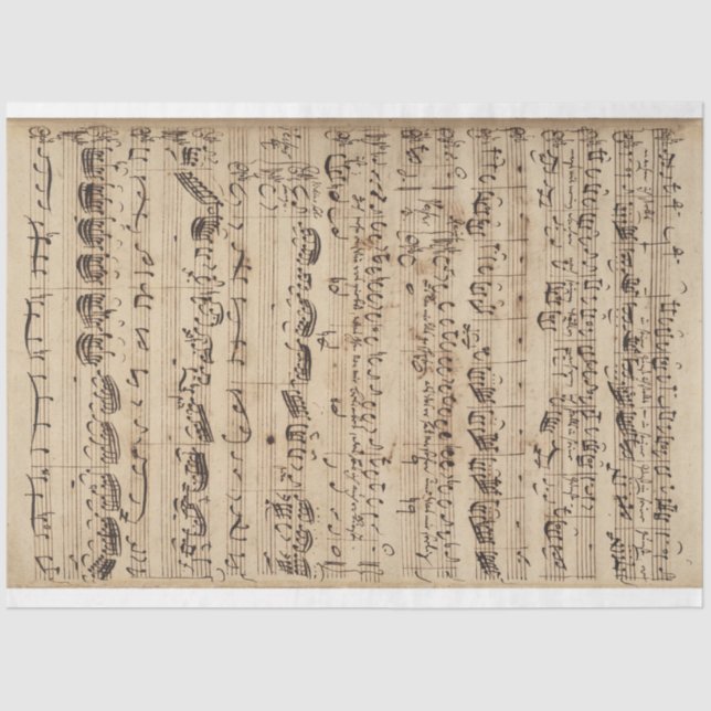 Hintergrundblatt des Musikblattes Seidenpapier (Vorderseite)