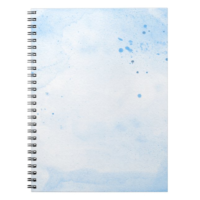 Hintergrundblaues Aquarellpapier Notizblock (Vorderseite)