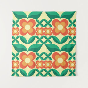 Hintergrunddesign - Blumen und Blätter. Naturornam Wandteppich