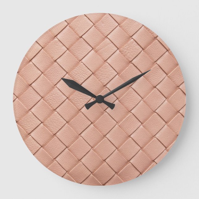 Hintergrunddesign der Ledertextur Große Wanduhr (Vorderseite)