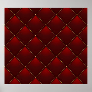 Hintergründe des gequilten Red Gold Thread Poster