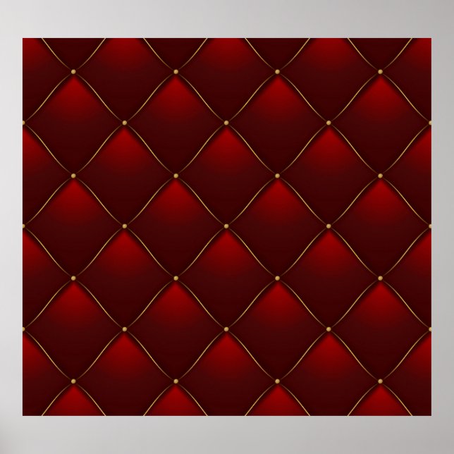 Hintergründe des gequilten Red Gold Thread Poster (Vorne)