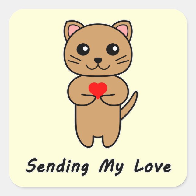 Hintergründe meiner Liebe Quadratischer Aufkleber (Vorderseite)