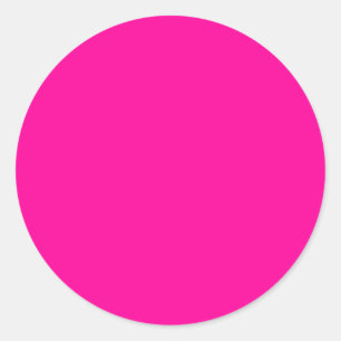 Hintergrundfarbe FF0099 Fuchsia Magenta Hot Pink Runder Aufkleber