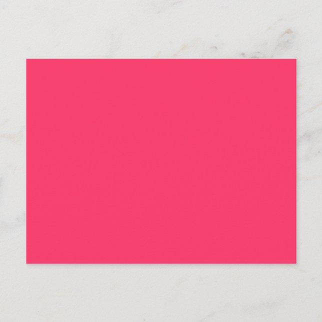 Hintergrundfarbe FF3366 (Solid Hot Pink) Postkarte (Vorderseite)