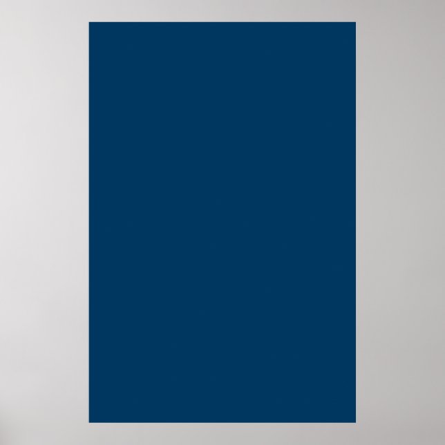 Hintergrundfarbe für dunkle Navy Blue Solid Trend Poster (Vorne)