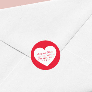 Hintergrundfarbe für Herz bearbeitbare Hintergrund Runder Aufkleber