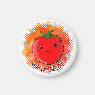 Hintergrundfarbe für niedliche Cartoon Tomato Magnet