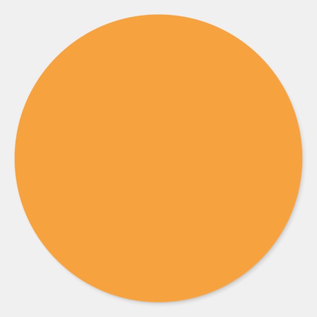Hintergrundfarbe - Orange Runder Aufkleber (Vorderseite)