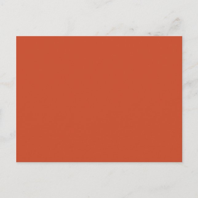 Hintergrundfarbe - Orange verbrannt Postkarte (Vorderseite)