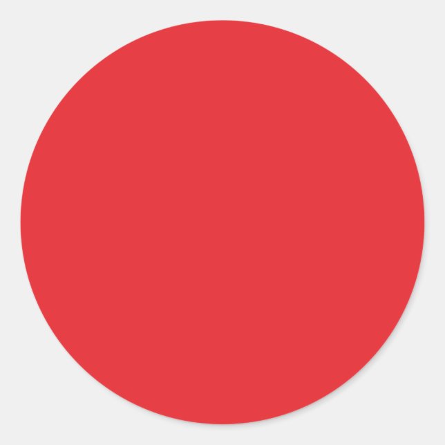 Hintergrundfarbe - Rot Runder Aufkleber (Vorderseite)