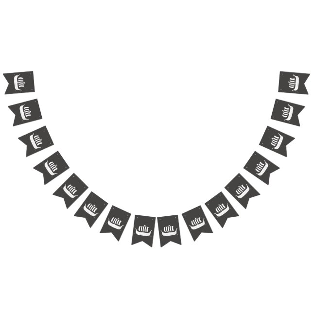 Hintergrundfarbe Viking-Schiffe Longboats w/custom Wimpelkette (Alle)