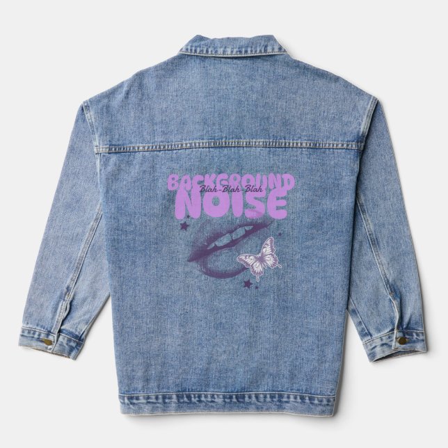 Hintergrundgeräusch-Trendy-Anweisung Jeansjacke (Rückseite)