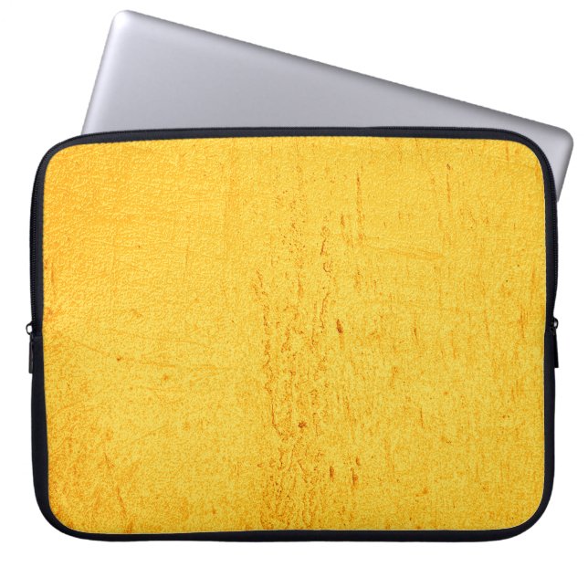Hintergrundgoldene Textur gelb Laptopschutzhülle (Vorderseite)