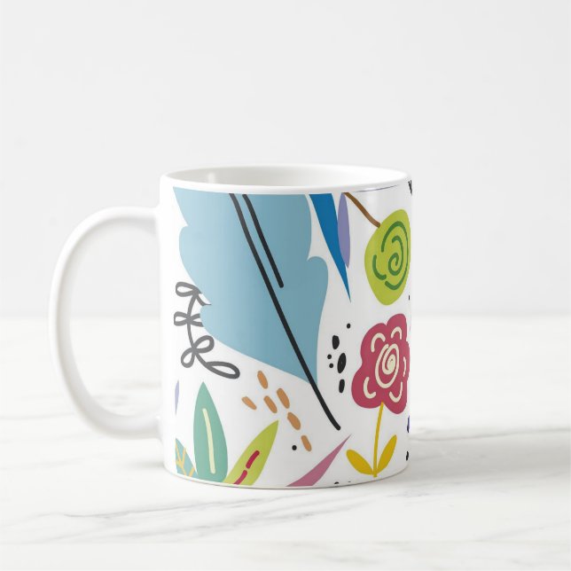 Hintergrundinformationen für mehrfarbige Blume Kaffeetasse (Links)