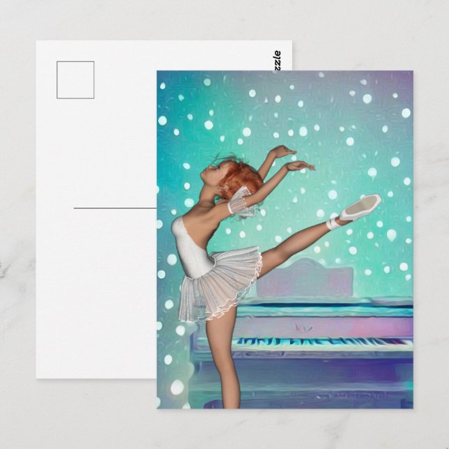 Hintergrundinformationen zu Ballerina und Aquamari Postkarte (Vorne/Hinten)