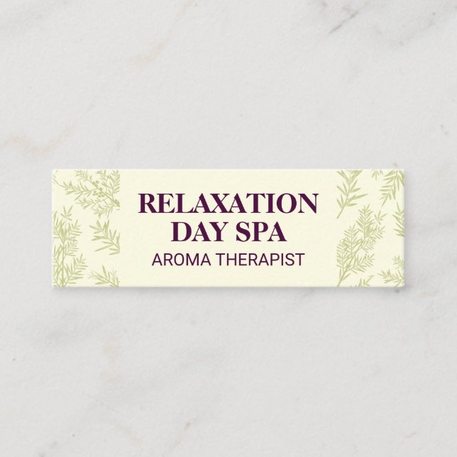 Hintergrundinformationen zu Juniper Branches Mini Visitenkarte (Vorderseite)