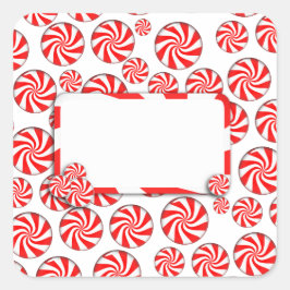 Hintergrundinformationen zu Peppermint Candy mit a Quadratischer Aufkleber