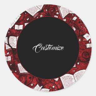 Hintergrundinformationen zu Red Books Runder Aufkleber