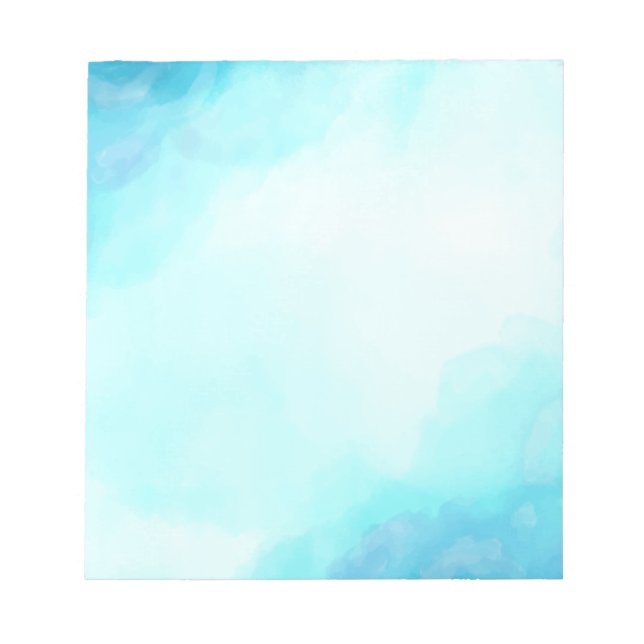 Hintergrundinformationen zum Blue Watercolor Sky Notizblock (Vorderseite)