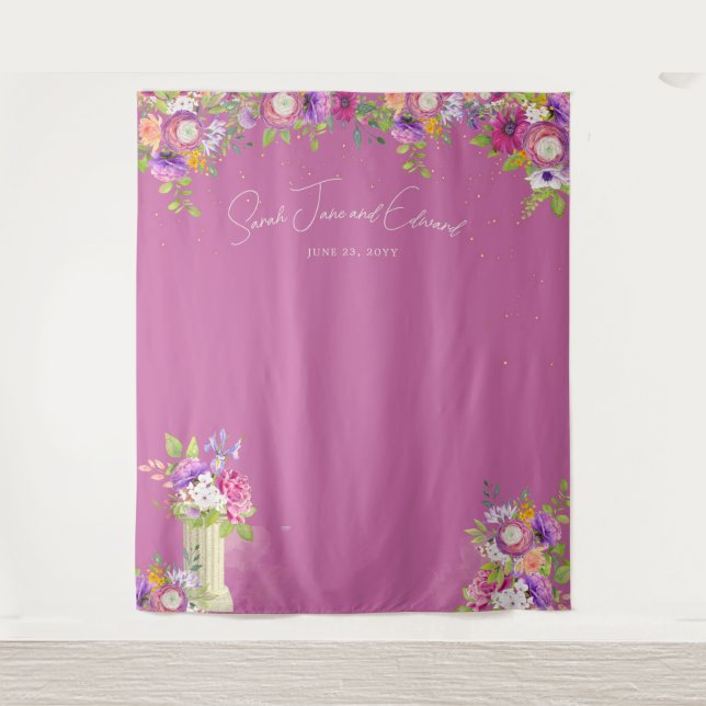 Hintergrundinformationen zum Maulbeerrosa Foto Bri Wandteppich (Vorderseite)