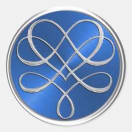 Hintergrundinformationen zum Silver Heart Ornament Runder Aufkleber