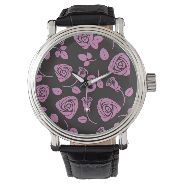 Hintergrundinformationen zur blühenden Rose Armbanduhr (Vorderseite)