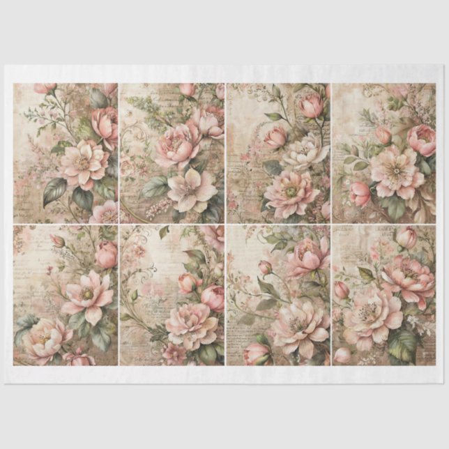 Hintergrundinformationen zur Viktorianischen Blume Seidenpapier (Vorderseite)