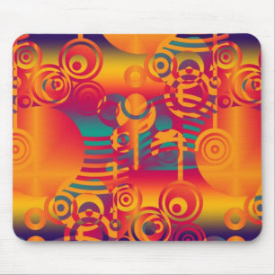 Hintergrundkomposition - Moderner farbiger Kreis Mousepad
