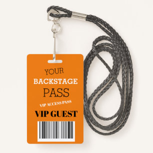 Hintergrundmusik Festival Orange Access Pass VIP Ausweis