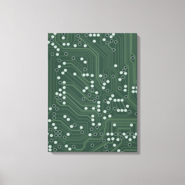 Hintergrundmuster Art des Green Circuit Board Leinwanddruck (Vorderseite)