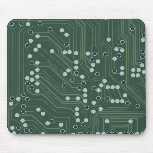 Hintergrundmuster Art des Green Circuit Board Mousepad (Vorne)