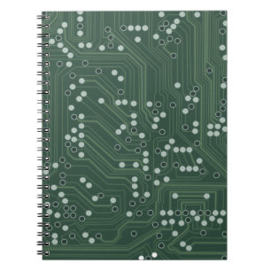 Hintergrundmuster Art des Green Circuit Board Notizblock