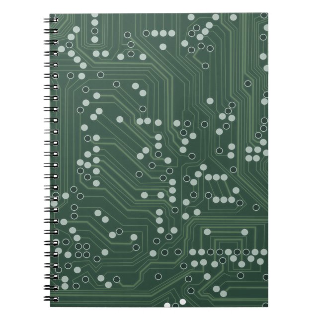 Hintergrundmuster Art des Green Circuit Board Notizblock (Vorderseite)