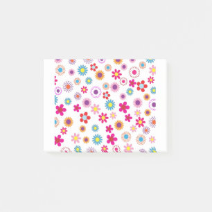 Hintergrundmuster für florale Blume Hintergrundpap Post-it Klebezettel