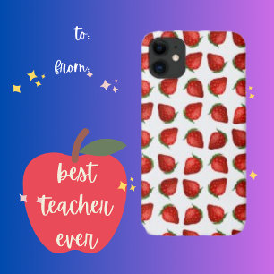 Hintergrundmuster für Minimalistische Erdbeeren Case-Mate iPhone Hülle
