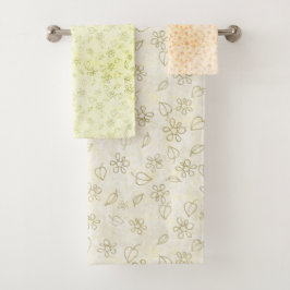 Hintergrundmuster Grafische moderne Liebe für den  Badhandtuch Set