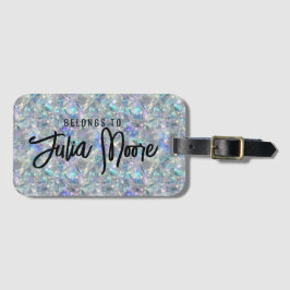 Hintergrundname für den holografischen Opal Stone Gepäckanhänger