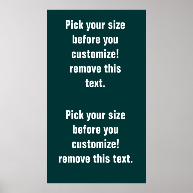 Hintergrundposter-Leerzeichen groß bis klein Siehe Poster (Vorne)