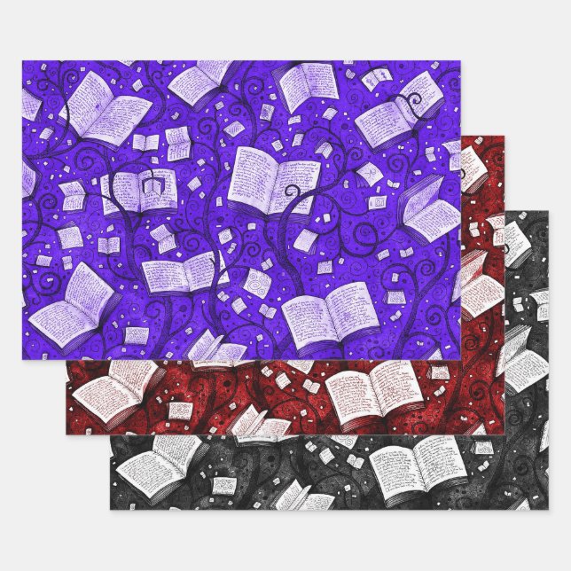 Hintergrundsammlung der Bücher 1 Geschenkpapier Set (Set)