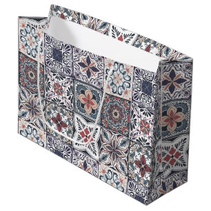 Hintergrundspuren/Talavera inspiriert Fliesen 2 Große Geschenktüte