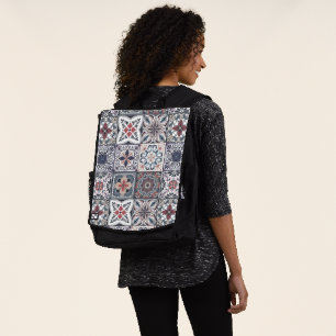 Hintergrundspuren/Talavera inspiriert Fliesen 2 Rucksack