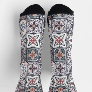 Hintergrundspuren/Talavera inspiriert Fliesen 2 Socken