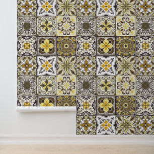 Hintergrundspuren/Talavera inspirierte Fliesen/ Tapete