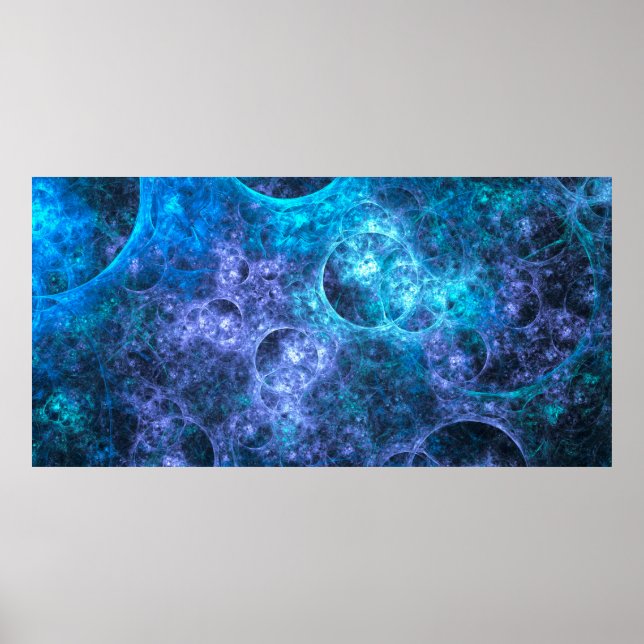 Hintergrundtextur blaue Blase Poster (Vorne)