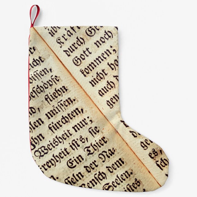 Hintergrundtextur eines Buches Kleiner Weihnachtsstrumpf (Vorderseite)